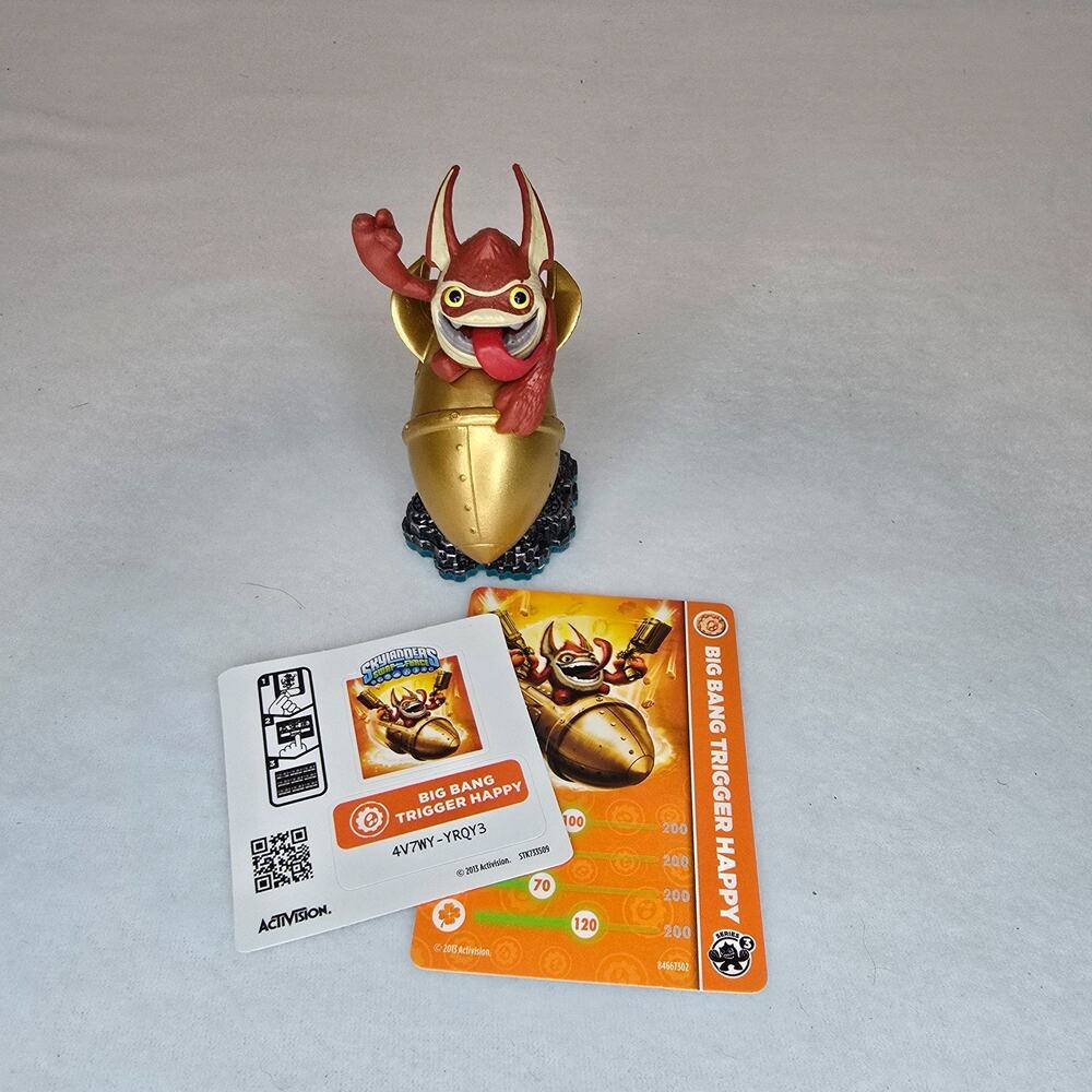 Skylanders Swap Force Big Bang Trigger Happy Figure Card Sticker Activision 2013